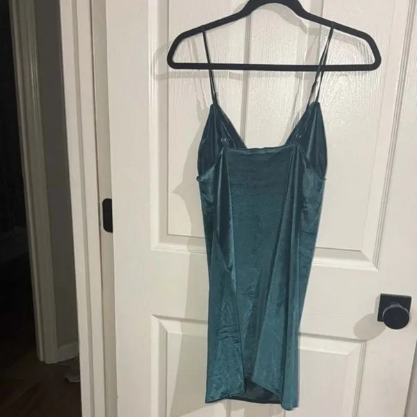 Victoria's Secret Teal Velvet Slip - Image 4