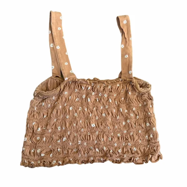 American Eagle Womens Brown Floral Crop Top - Image 2