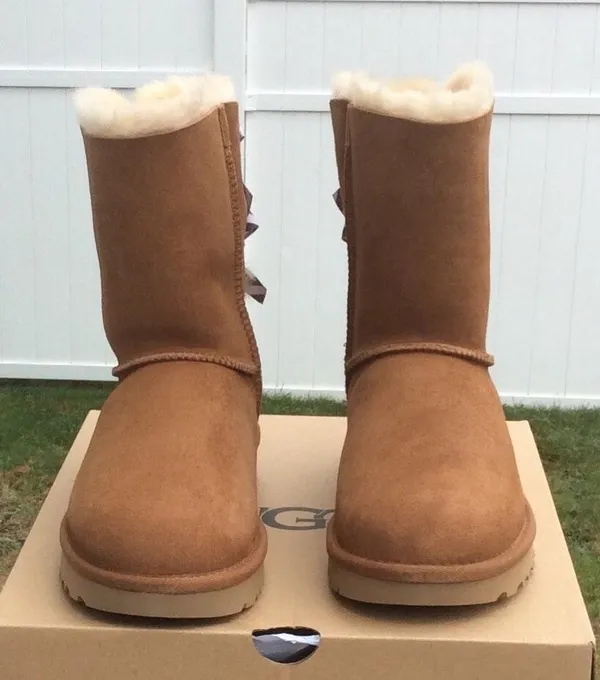 UGG Bailey Bow II Diagonal Stripe Boots - Image 2