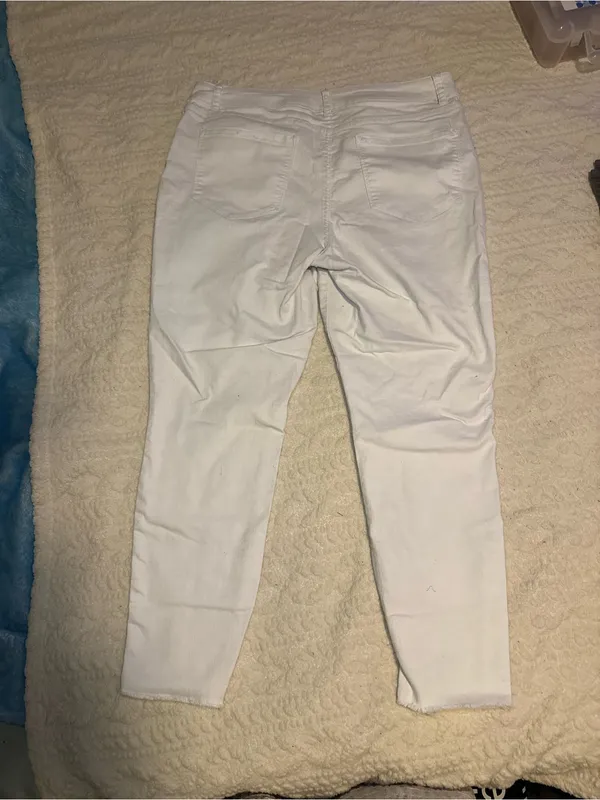 d.jeans White Denim Jeans Size 14 - Image 4