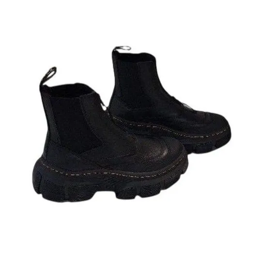 NEW Dr. Martens Leather Beta 2976 DMXL Zip Up Chelsea Boots Black W 7 EU 38 Doc - Image 5