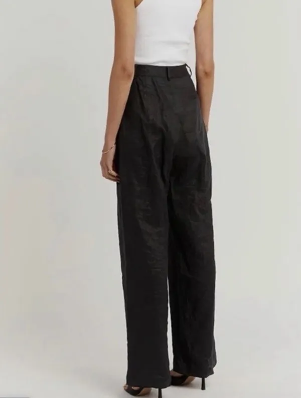 ✨DISSH Norah Linen Blend Black Sz 2 Pants✨ - Image 5