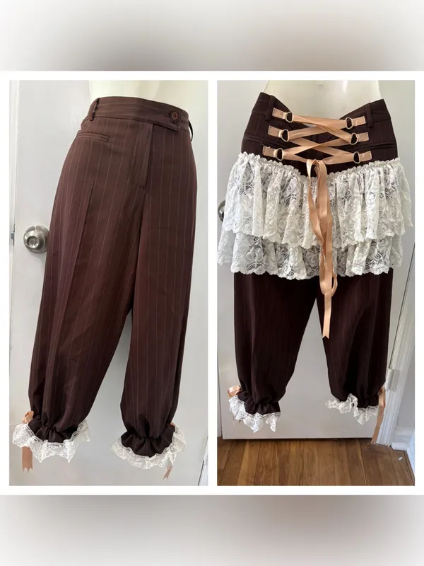Steampunk corset pants Brown Size L - Image 2