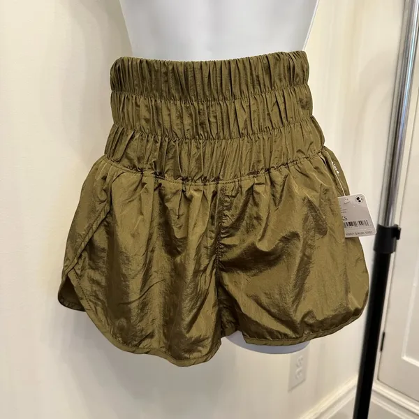 FP Movement by Free People High Waist Olive Green Shorts NWT - Image 2