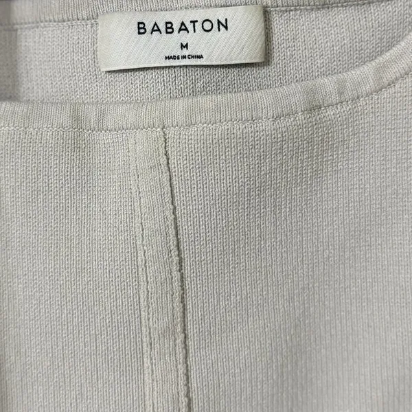 ARITZIA Babaton Sculpt Knit Corset Beige Matte Pearl Tank Top - Image 5