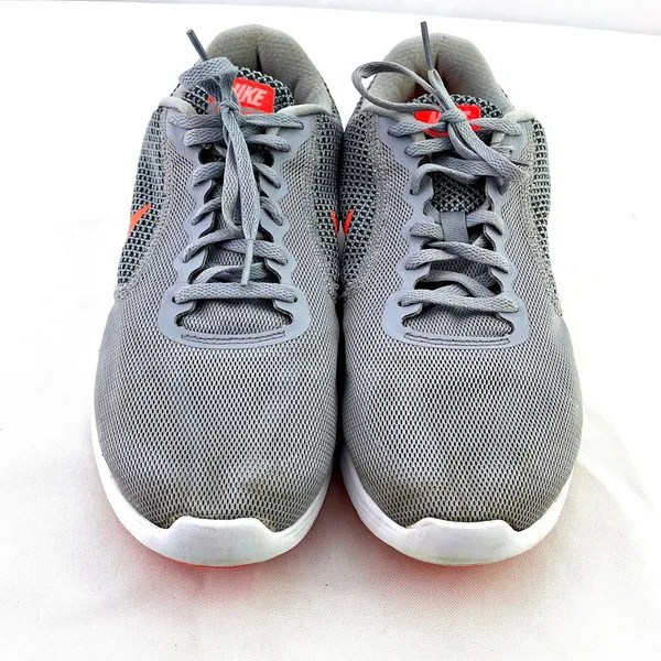 NIKE Revolution 3 Women Wolf Grey Hyper Orange Running Shoes 819303-002 Sz 10 - Image 2