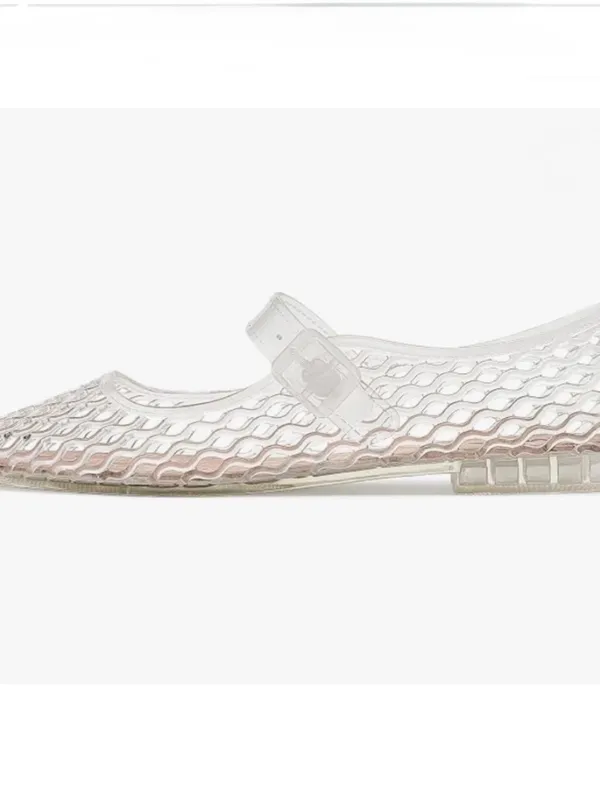 MIA Clear Jelly Mary Jane Fisherman Sandals Flats Coco Clear Womens Shoe Size 8 - Image 2