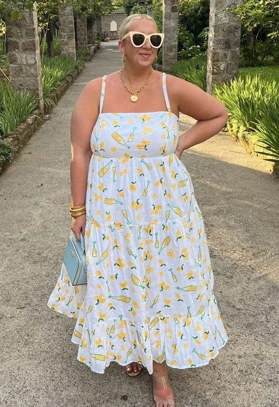 SHOW ME YOUR MUMU Summer Fling Midi Dress In Limoncello Embroidery - Image 3