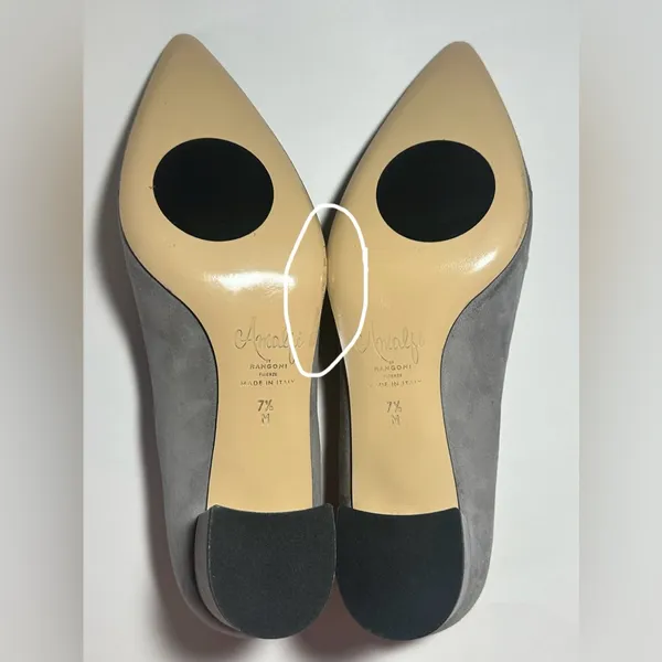 Amalfi Panda Pump Rangoni Firenze Made In Italy Grey‎ Cash Designer Classy 7.5 M - Image 9
