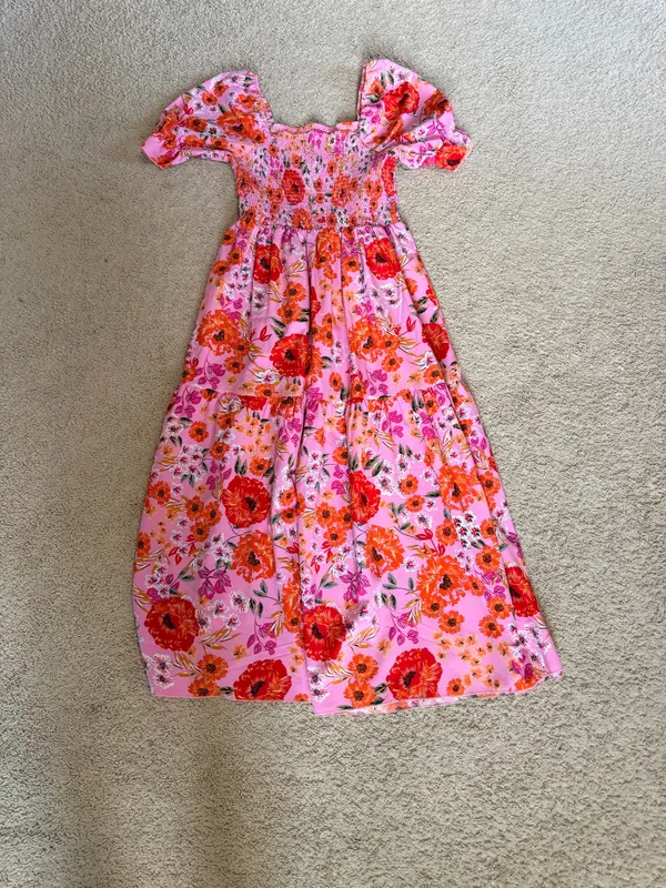 Pink floral maxi dress - Image 2