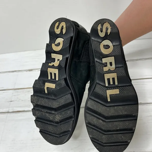Sorel Joan of Arctic Wedge Ankle Boot Black Shoe Size 8.5 Waterproof - Image 8