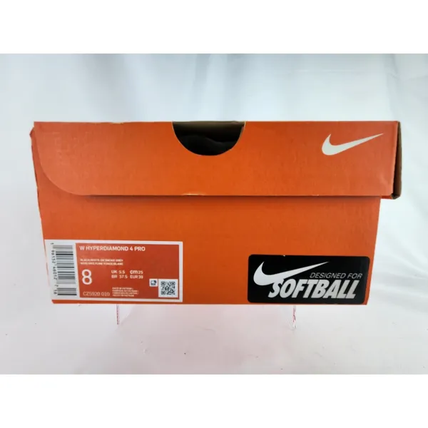 New Nike Hyper diamond‎ 4 Elite React Metal Softball Cleats Black Womens Size 8 - Image 5