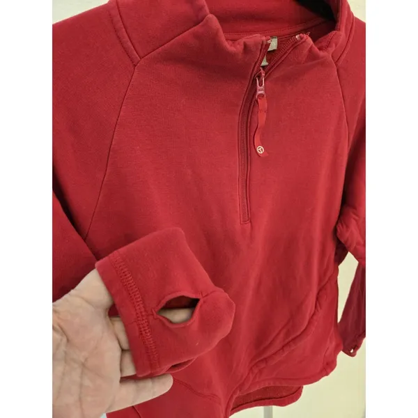 T by Talbots Red Crimson Pullover Sweatshirt Crew Neck Long Sleeve Womens Size L - Image 4