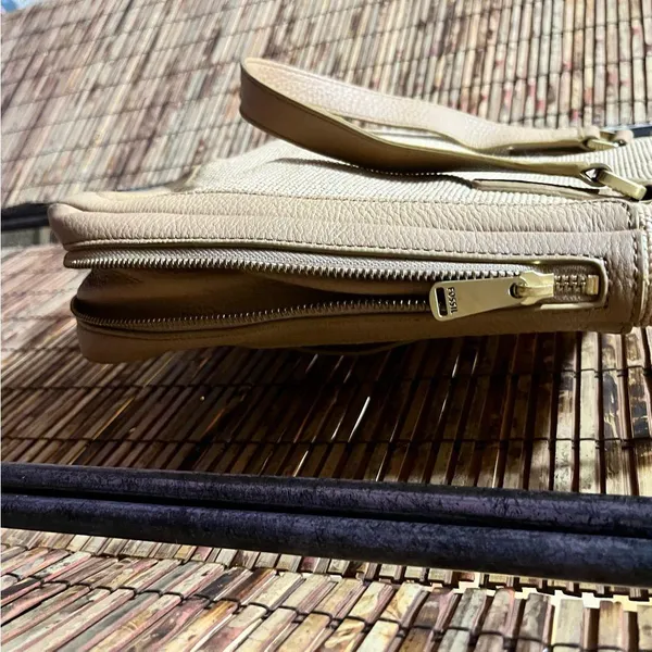 Fossil Preston Woven Straw and Leather Shopper Shoulder Bag - Image 5