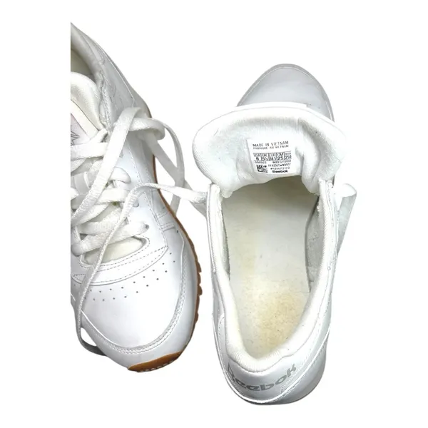 Reebok Women Classic Leather‎ Sneaker White/Gum Size 8 GY0956 - Image 8