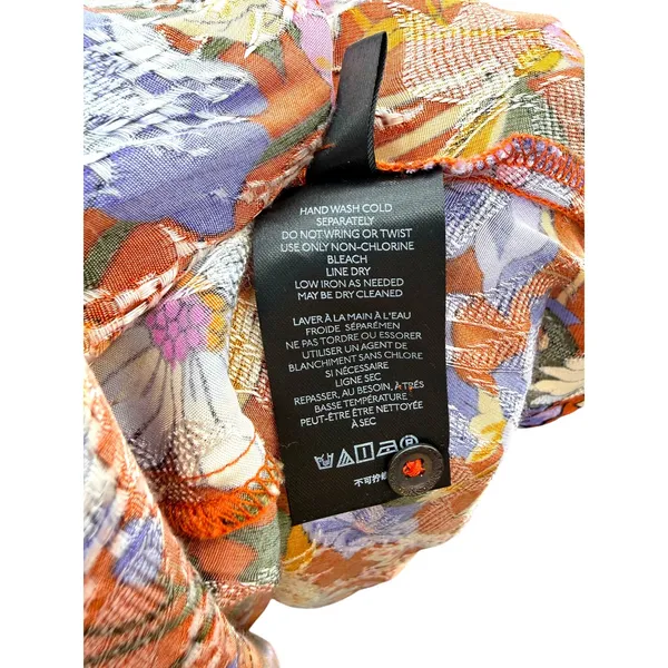 By Anthropologie Vale Maxi Shirtdress Belt Floral Rust Brown Orange Boho Kimono‎ - Image 9