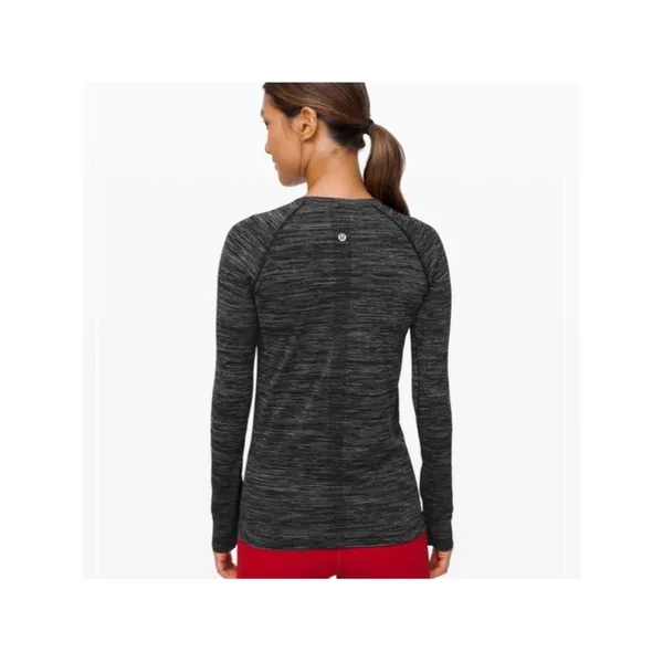 Lululemon swiftly long sleeve shirt Heathered black - Image 3