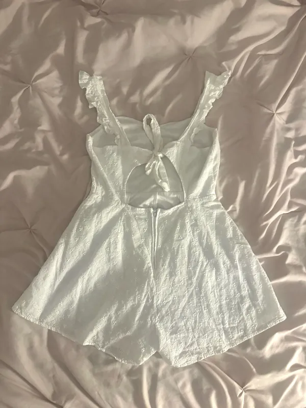 Floral White Romper - Image 2