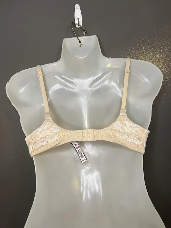 Victoria's Secret Body By Victoria Bra Womens 32B Beige Lace T-Shirt Padded - Image 6
