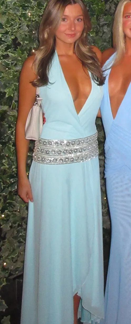 White Fox Isla Paradise Maxi Dress Baby Blue - Image 4