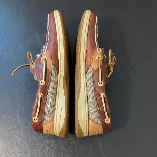 Sperry Womens Top Sider Boat Shoes Loafer Tiger Print Moc Toe Brown Size‎ 6.5 - Image 8