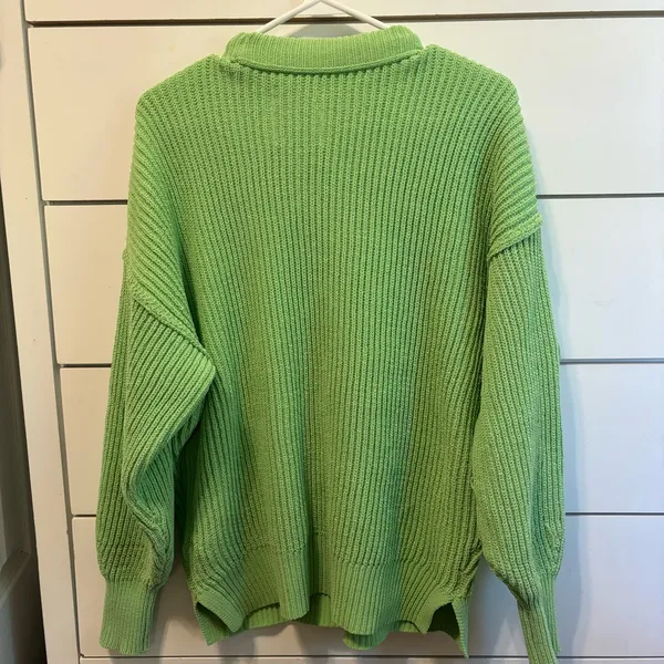 Aerie Beyond Chenille Sweater Green - Image 3