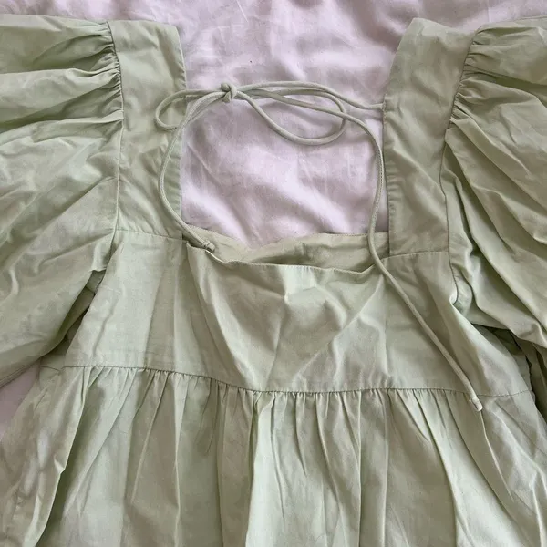 Abercrombie green spring peplum top Blouse - Image 4