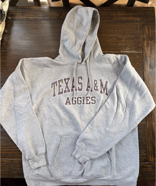 Texas A&M hoodie Gray Size L - Image 2