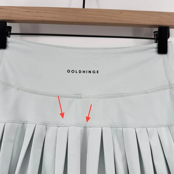 Gold Hinge Pleated Tennis Skirt Skort Mist Light Blue Gray Women S Preppy - Image 6