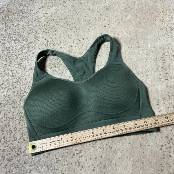 Gymshark High Support Racerback Sports Bra Womens S Green Mesh‎ Padded Athletic - Image 3