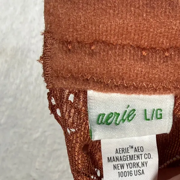 Aerie‎ Rust Orange Floral Lace Halter Bralette Large L/G 3086-8559-263448 - Image 2