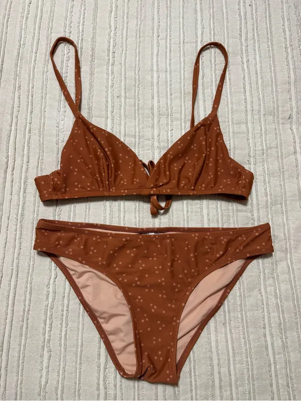 Madewell Rust Star Triangle Bikini Set - Image 4