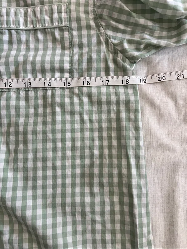 Lake Pajama Shirt Dress Gingham‎ Cotton Nightdress Womens XS - Image 4