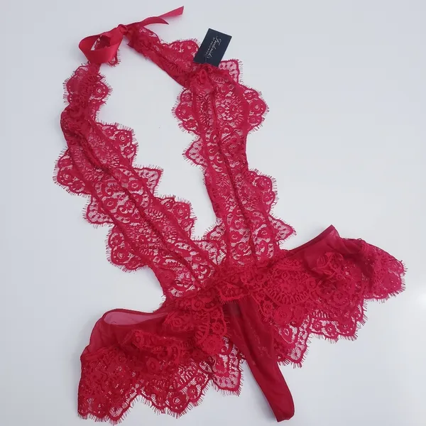 Frederick's Of Hollywood Lace Thong Teddy Lingerie New With Tags - Image 2