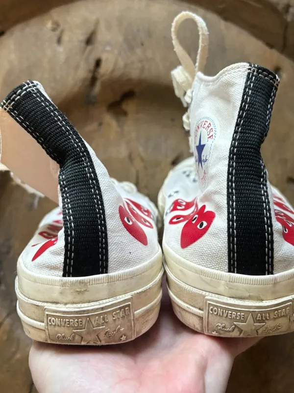 Converse Chuck Taylor Play Commes des Garçons white high-top sneakers US 7 / 9 - Image 5