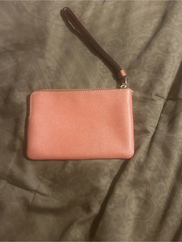 Coach  Pebbled Leather Wristlet with Gold Logo - Image 2