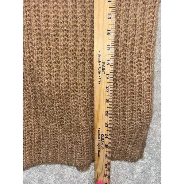 abercrombie & fitch Brown Chunky Knit‎ Turtleneck Sweater Small Split Hem EUC - Image 7