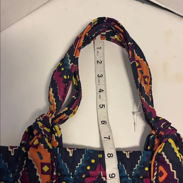 Marc By Marc Jacobs Multicolored Quilted Nylon Tote Bag Chevron Geometric Design - Image 12