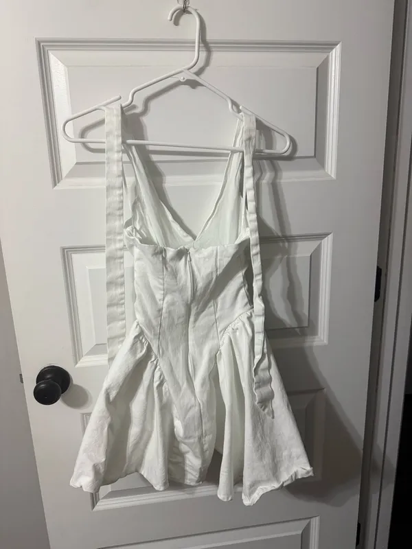 Princess Polly White Halter Mini Dress - Image 2