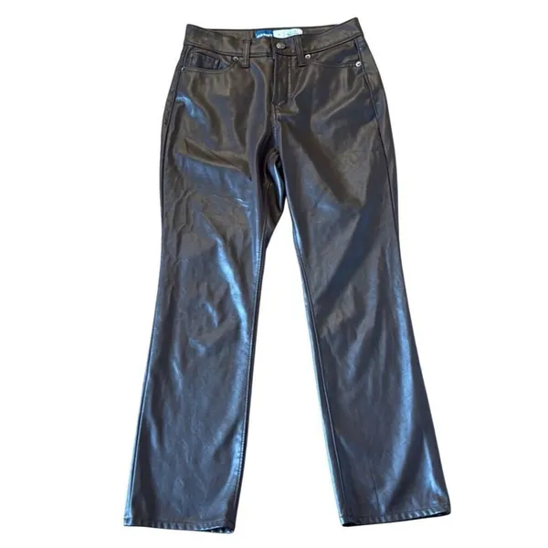 Old Navy high rise bootcut brown faux leather pants 0 - Image 3