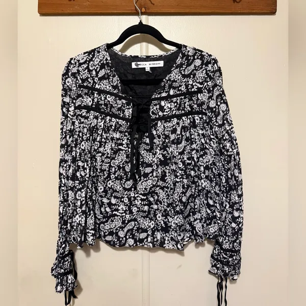 REBECCA MINKOFF Floral blouse Women’s S - Image 4
