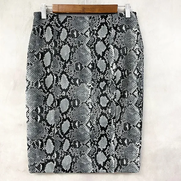 Michael Kors Office Siren Skirt Womens 4 Snakeskin Print Mobwife‎ Grunge Retro - Image 2