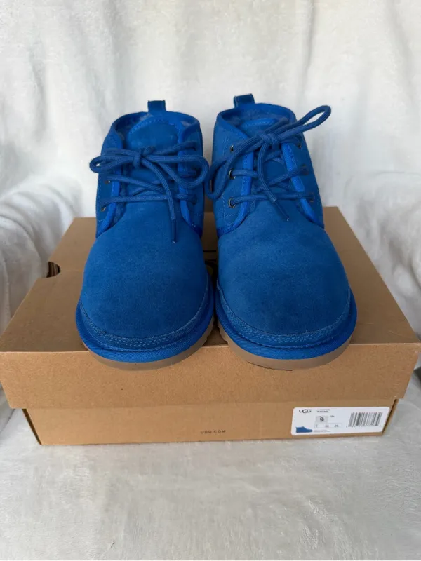 UGG Neumel Women’s Short Suede Boots Cobalt Blue Size 9 - Image 4