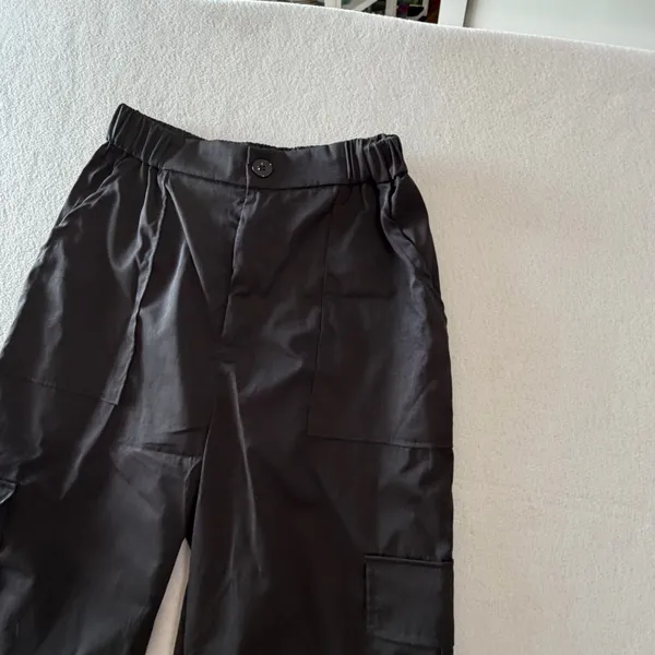 Women's Black Pull On with Button and Zip Closure Pants Size M #260611 - Image 3
