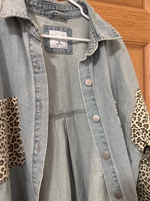 Highway Jeans Boutique leopard print jean jacket - Image 4