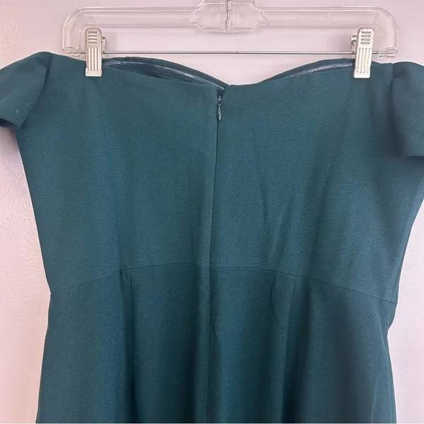 Dress the Population Bailey Pine Green Off the Shoulder Sheath/Bodycon Dress XL - Image 8