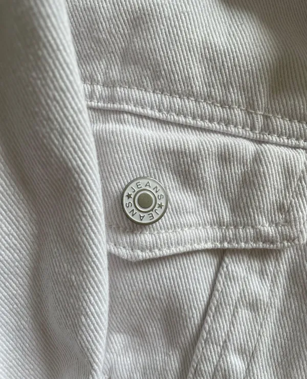 White Mama Fringe Jean Jacket - Image 7
