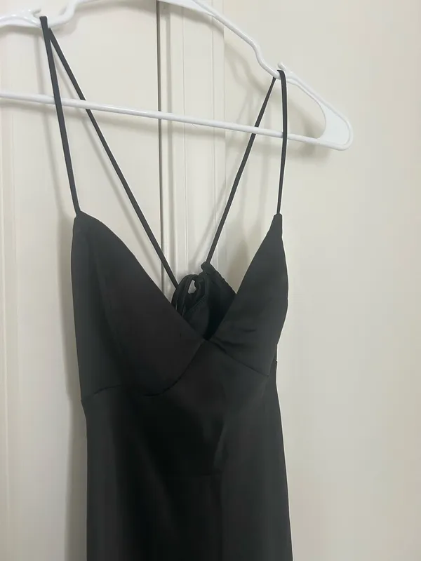 Hello Molly Maxi Dress Satin Black - Image 7