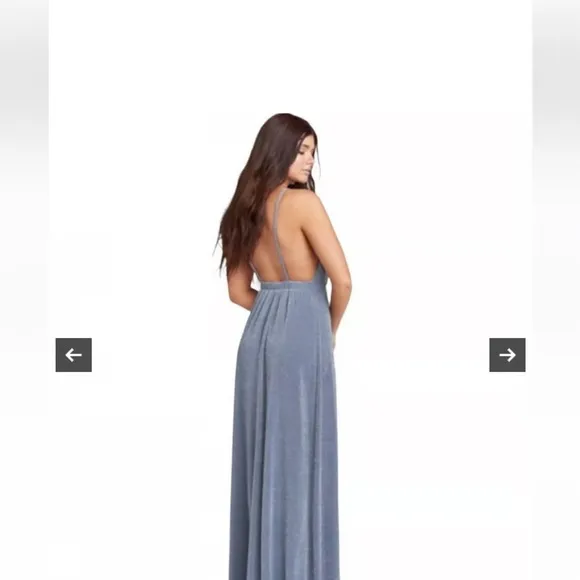 Show me‎ your mumu wedding new with tags gray sparkle maxi dress small - Image 7