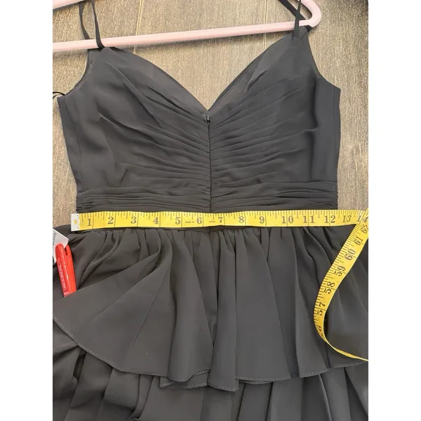 Mac Duggal Black‎ Tiered Ruffle Midi Dress Size 2 Original MSRP $358 - Image 11